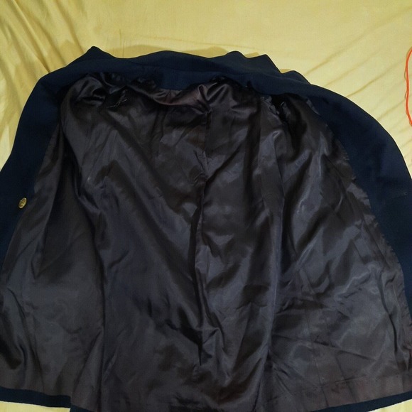 Womens Pea Coat Small Navy Blue Jacket Blazer Wool George David Fashions Mint - Picture 7 of 8